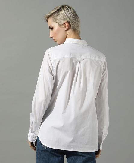 PREMIUM STRETCH L/S WOMEN'S WHITE SHIRT