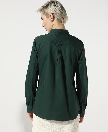 PREMIUM STRETCH L/S WOMEN'S GREEN SHIRT