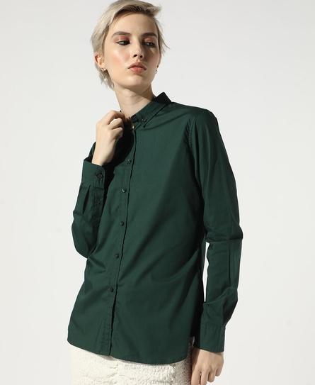 PREMIUM STRETCH L/S WOMEN'S GREEN SHIRT