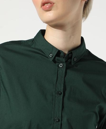 PREMIUM STRETCH L/S WOMEN'S GREEN SHIRT