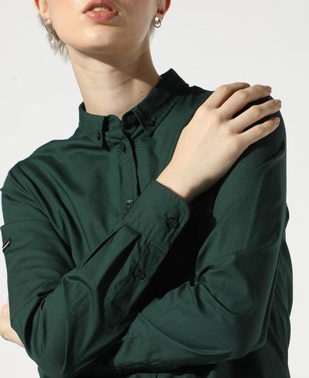 PREMIUM STRETCH L/S WOMEN'S GREEN SHIRT