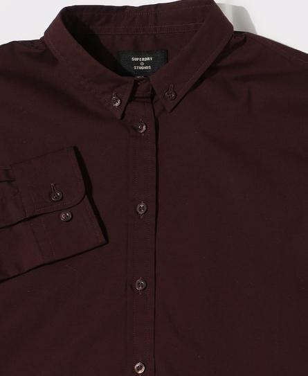 PREMIUM STRETCH L/S WOMEN'S BURGUNDY SHIRT