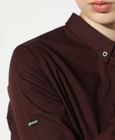 PREMIUM STRETCH L/S WOMEN'S BURGUNDY SHIRT