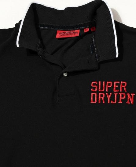 CLASSIC PIQUE TIPPED S/S MEN'S BLACK POLO