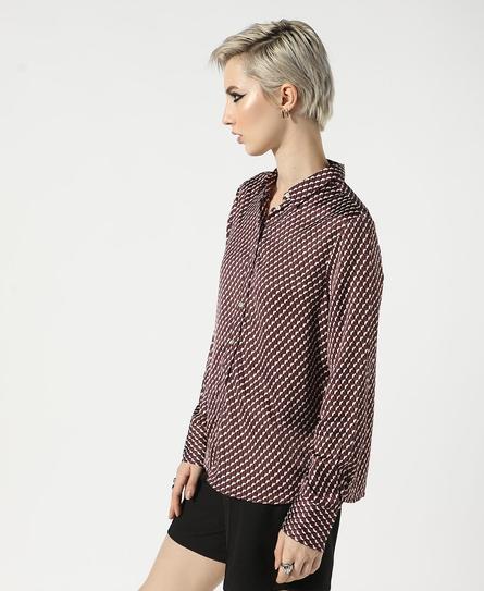 STUDIOS SATIN PRINTED WOMEN'S MULTI SHIRT