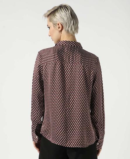 STUDIOS SATIN PRINTED WOMEN'S MULTI SHIRT