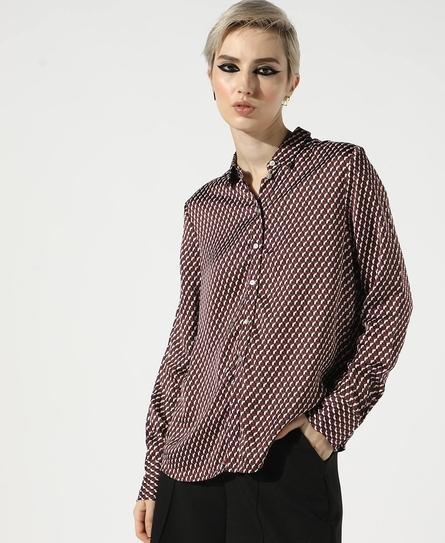 STUDIOS SATIN PRINTED WOMEN'S MULTI SHIRT