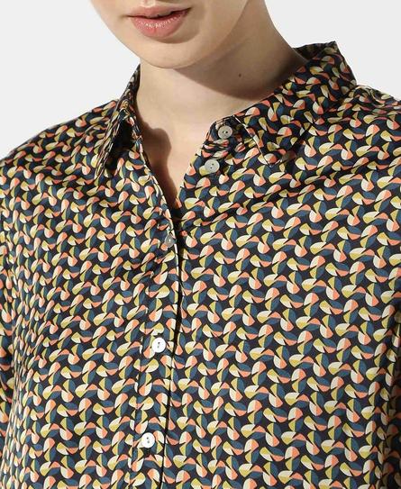 STUDIOS SATIN PRINTED WOMEN'S MULTI SHIRT