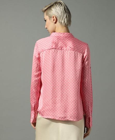 STUDIOS SATIN PRINTED WOMEN'S PINK SHIRT