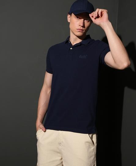 SS CLASSIC PIQUE MEN'S BLUE POLO