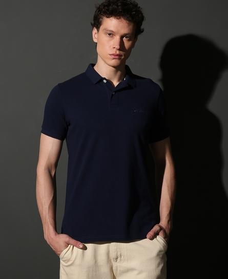 SS CLASSIC PIQUE MEN'S BLUE POLO