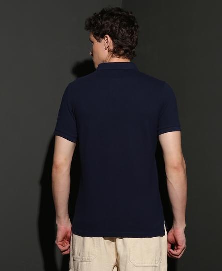 SS CLASSIC PIQUE MEN'S BLUE POLO