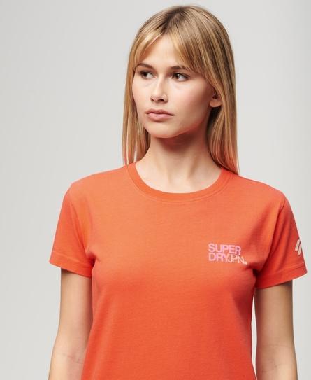 SPORTSWEAR LOGO FITTED WOMEN'S CORAL T-SHIRT