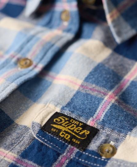 LUMBERJACK CHECK FLANNEL WOMEN'S BLUE SHIRT