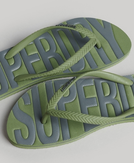 VINTAGE VEGAN GREEN FLIP FLOP