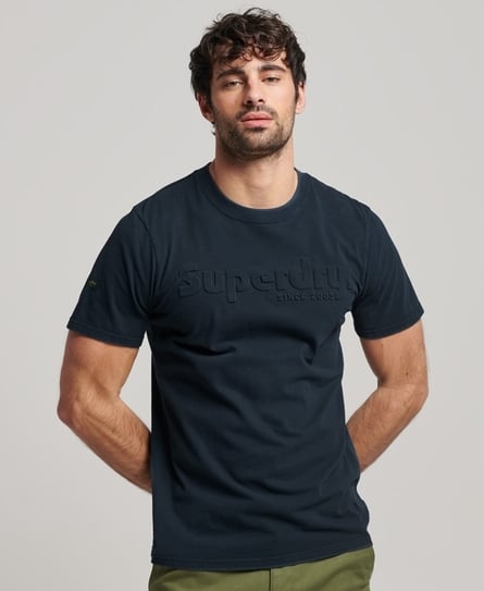 VINTAGE TERRAIN EMBOSS BLUE T-SHIRT