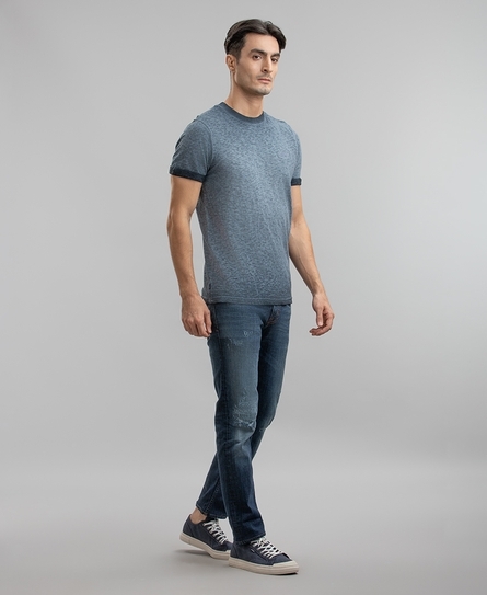 LOW ROLLER MEN'S BLUE T-SHIRT