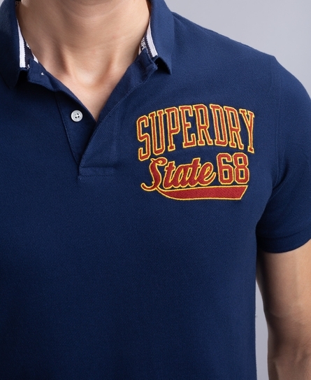 CLASSIC SUPERSTATE PIQUE MEN'S BLUE POLO