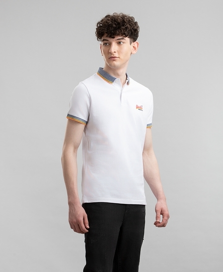 SUNRISE CALI PIQUE MEN'S WHITE POLO