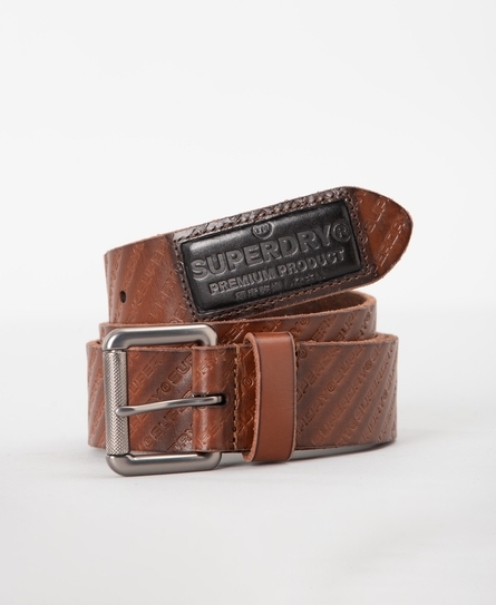 BADGEMAN AOP MEN'S BROWN BELT