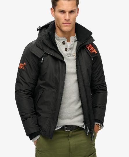 HOODED MOUNTAIN WINDBREAKER MEN'S BLACK JACKET