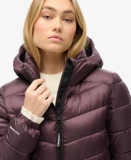 HOODED FUJI MID WOMEN'S PURPLE PADDED JACKET