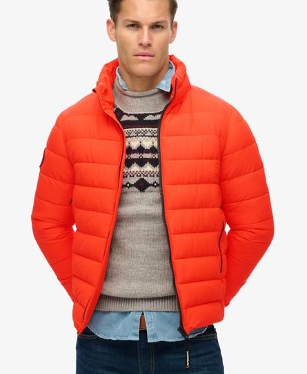 FUJI EMBROIDERED MEN'S ORANGE PADDED JACKET