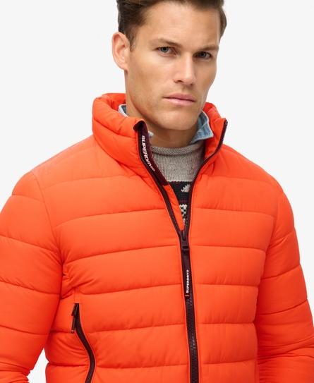 FUJI EMBROIDERED MEN'S ORANGE PADDED JACKET