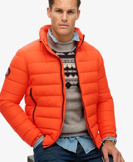 FUJI EMBROIDERED MEN'S ORANGE PADDED JACKET