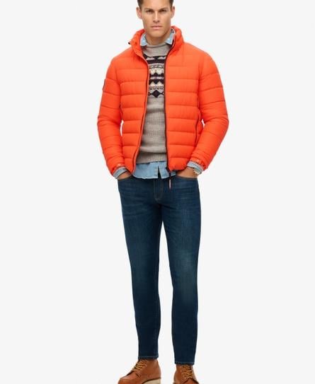 FUJI EMBROIDERED MEN'S ORANGE PADDED JACKET