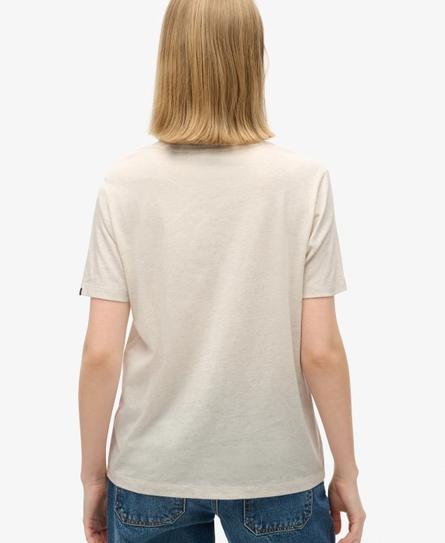 TRAVEL SOUVENIR RELAXED WOMEN'S BEIGE T-SHIRT