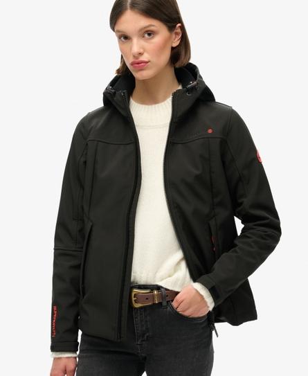 HOODED CLASSIC WOMEN'S BLACK TREKKER JACKET