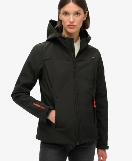 HOODED CLASSIC WOMEN'S BLACK TREKKER JACKET