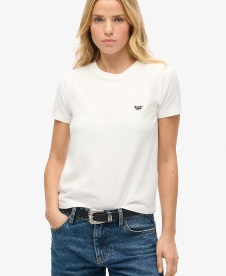 ESSENTIAL LOGO FITTED WOMEN'S WHITE T-SHIRT