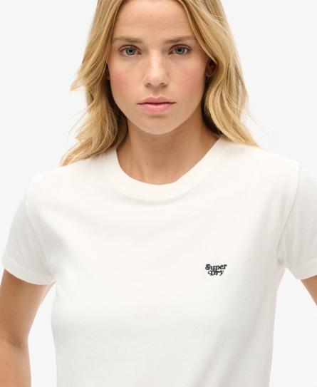 ESSENTIAL LOGO FITTED WOMEN'S WHITE T-SHIRT