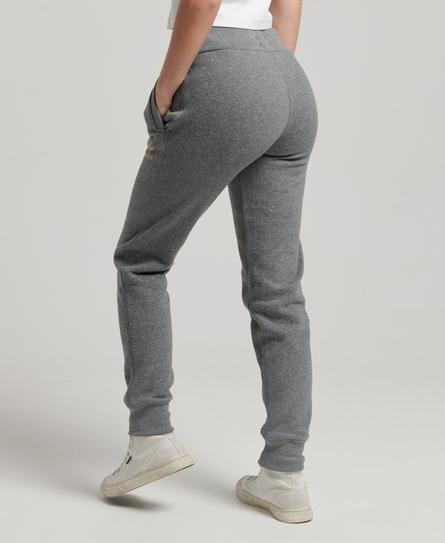 LUXE METALLIC LOGO SLIM WOMEN'S GREY JOGGER