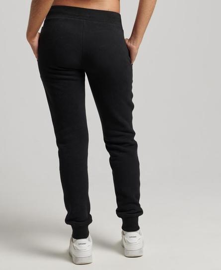 LUXE METALLIC LOGO SLIM WOMEN'S BLACK JOGGER