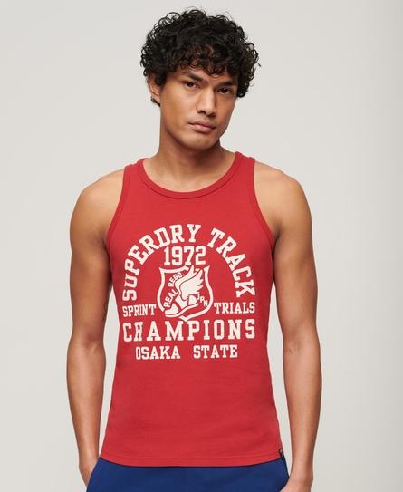 TRACK & FIELD ATH GRAPHIC MEN'S RED VEST