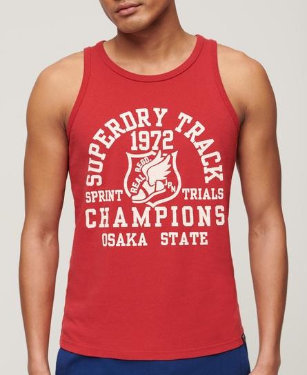 TRACK & FIELD ATH GRAPHIC MEN'S RED VEST