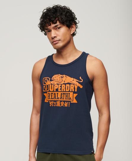 TRACK & FIELD ATH GRAPHIC MEN'S BLUE VEST