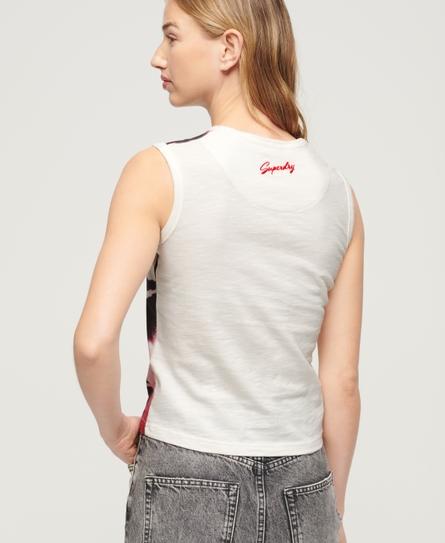 PHOTOGRAPHIC LOGO SLIM WOMEN'S BEIGE VEST