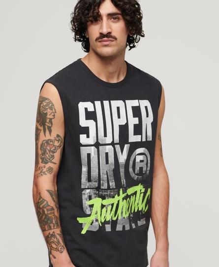 PHOTOGRAPHIC LOGO MEN'S BLACK TANK