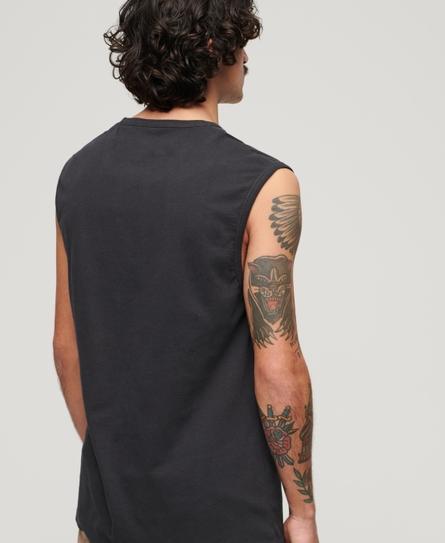 PHOTOGRAPHIC LOGO MEN'S BLACK TANK