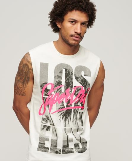 PHOTOGRAPHIC LOGO MEN'S WHITE TANK