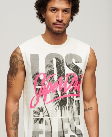 PHOTOGRAPHIC LOGO MEN'S WHITE TANK