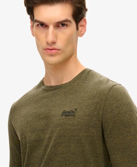 ESSENTIAL LOGO LONG SLEEVE MEN'S GREEN TOP