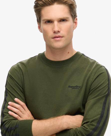 ESSENTIAL LOGO RETRO ST LS MEN'S GREEN TOP