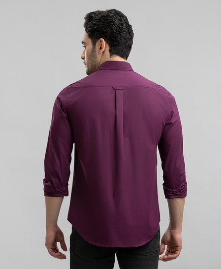 PREMIUM STRETCH TAPED MEN'S PURPLE SHIRT