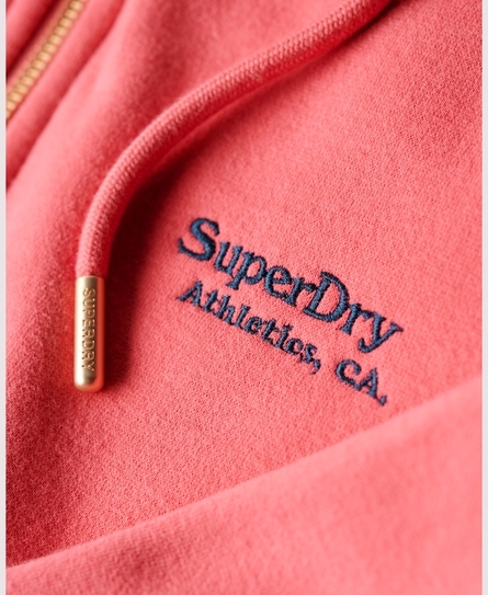 ESSENTIAL LOGO ZIP WOMEN'S PINK HOODIE