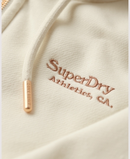 ESSENTIAL LOGO ZIP WOMEN'S WHITE HOODIE